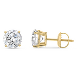 Certified 14 Karat Yellow Gold Lab Grown Diamond Stud Earrings (starting at 0.50 carat )