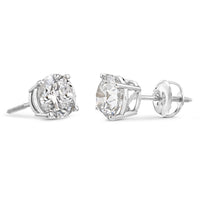 Natural Round Diamond Stud Earrings
