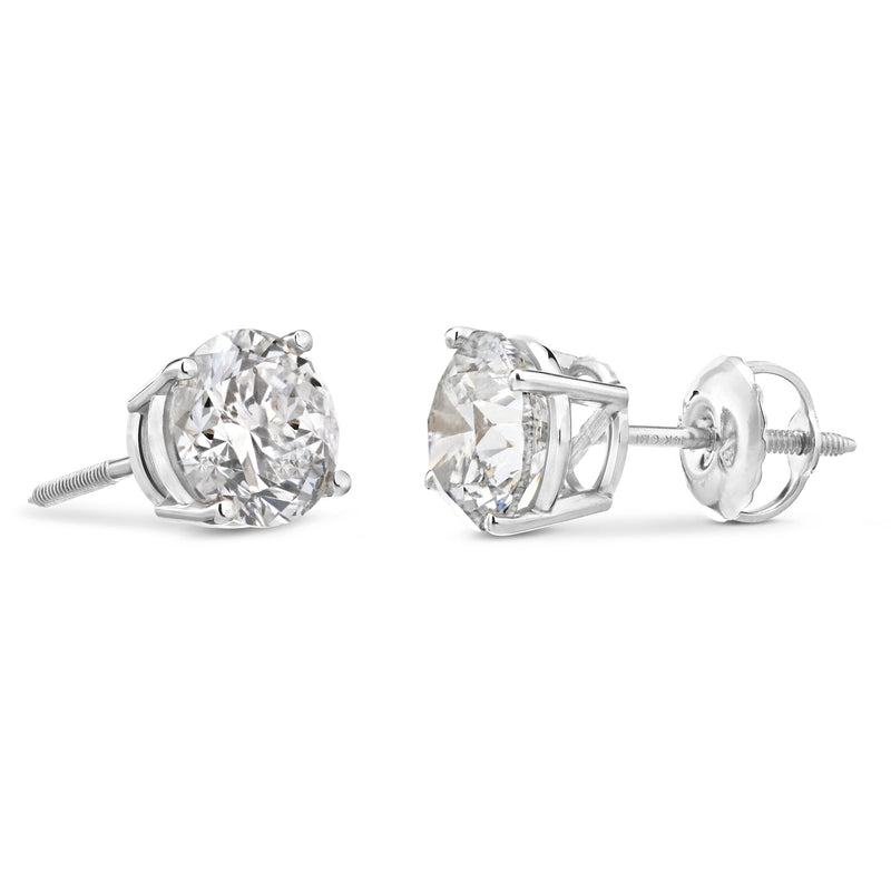 Natural Round Diamond Stud Earrings