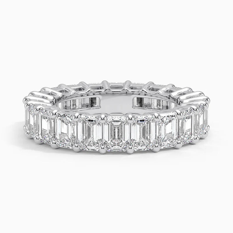 Emerald Eternity Lab Diamond Ring