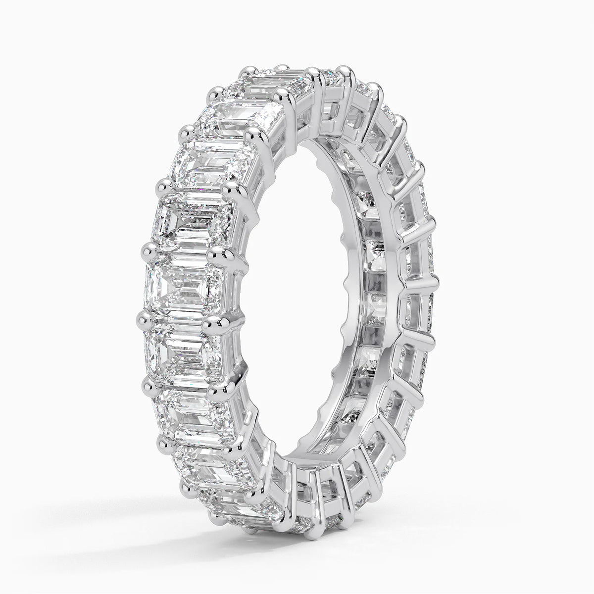 Emerald Eternity Lab Diamond Ring