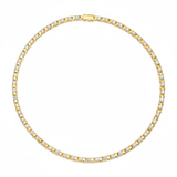 Diamond Station Tennis Necklace (Made in Italy)