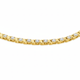 Diamond Station Tennis Necklace (Made in Italy)