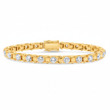 Diamond Station Tennis Bracelet (Made in Italy)