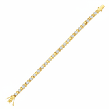 Diamond Station Tennis Bracelet (Made in Italy)