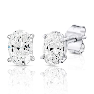 Oval Diamond Studs