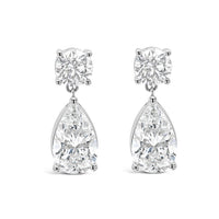 Round and Pear Shape Dangling Earrings