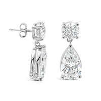 Round and Pear Shape Dangling Earrings