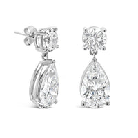 Round and Pear Shape Dangling Earrings
