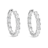 Emerald Hoop Earrings