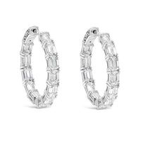 Emerald Hoop Earrings