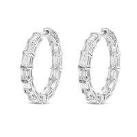 Emerald Hoop Earrings