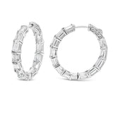 Emerald Hoop Earrings