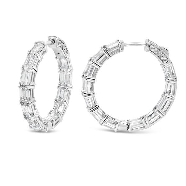 Emerald Hoop Earrings