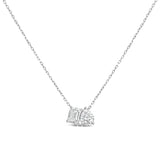 Emerald and Pear Shape Toi Et Moi Pendant