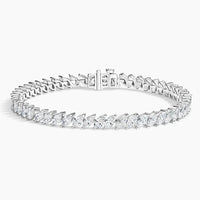 Diagonal Marquise Diamond Tennis Bracelet