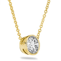 Natural Diamond Bezel-Set Necklace