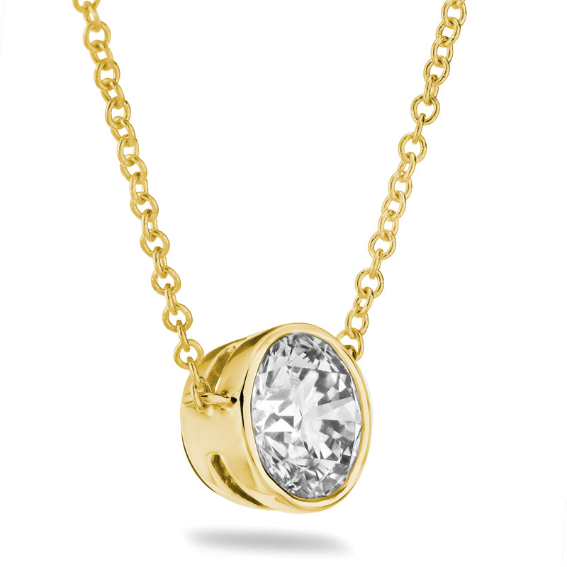 Natural Diamond Bezel-Set Necklace