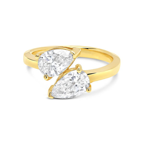 Double Pear Shape Toi Et Moi Ring