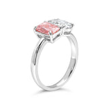 Fancy Intense Pink Radiant and Oval Toi et Moi Ring