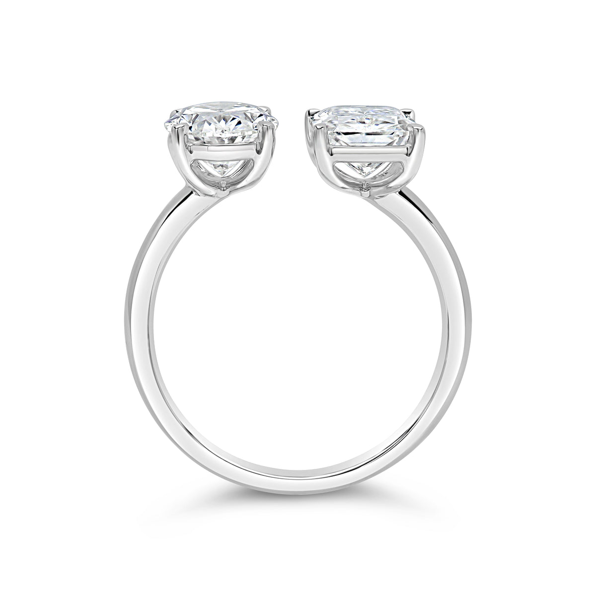 Oval and Radiant Toi et Moi Ring