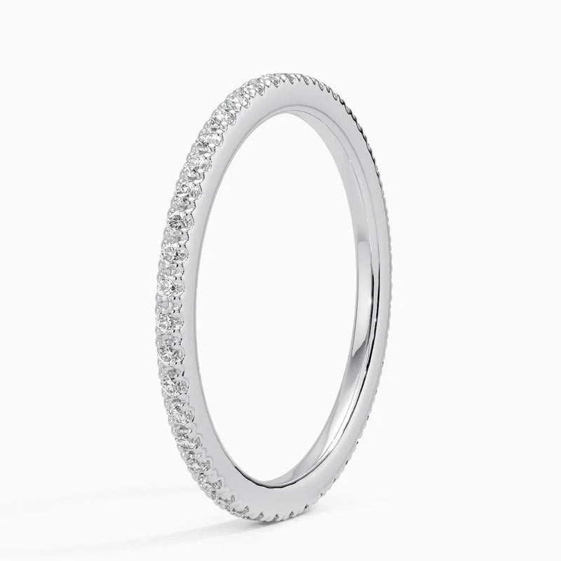 Round Pave Natural Diamond Eternity Band (All The Way Around)