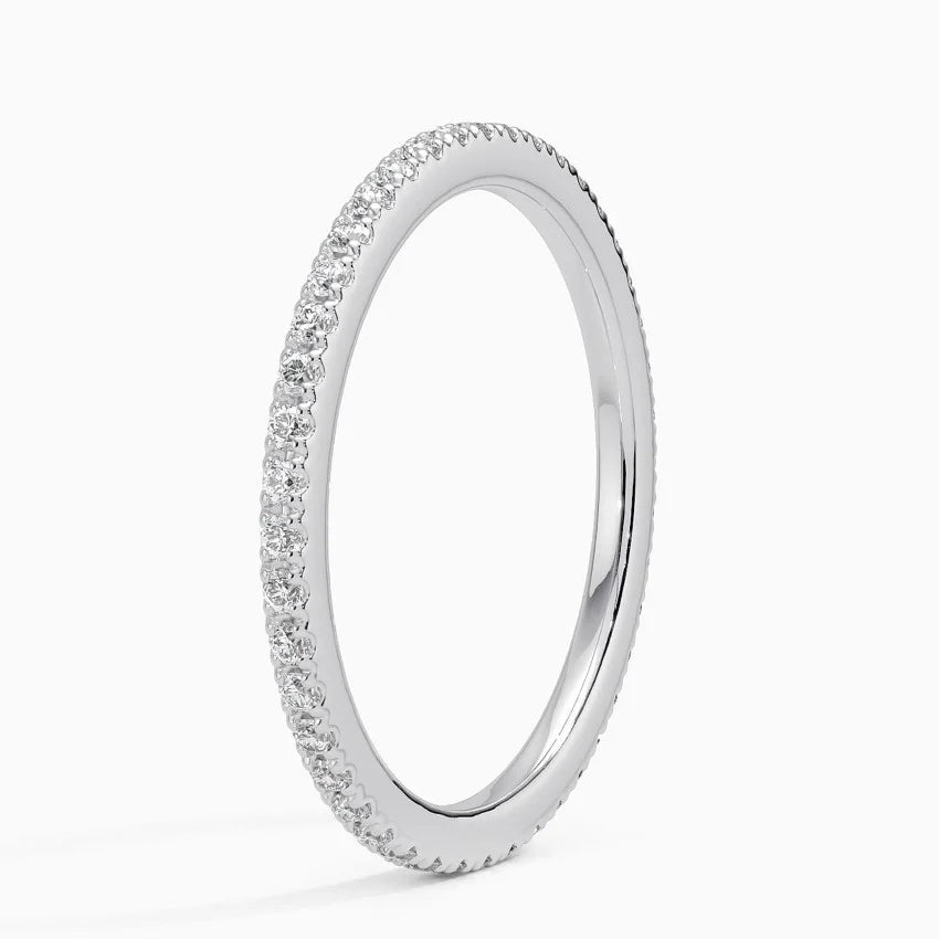 Round Pave Natural Diamond Eternity Band (All The Way Around)