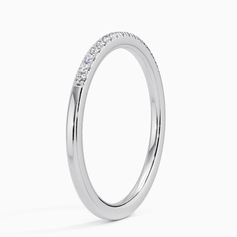 Round Pave Natural Diamond Eternity Band (1/4 way around)