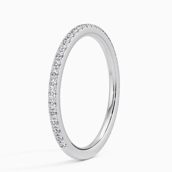Round Pave Natural Diamond Eternity Band (3/4 way around)