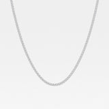 8.25 Carat Weight Lab Grown Round Diamond Tennis Necklace