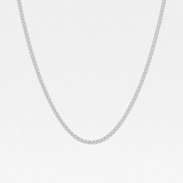 Lab Grown Round Diamond Tennis Necklace