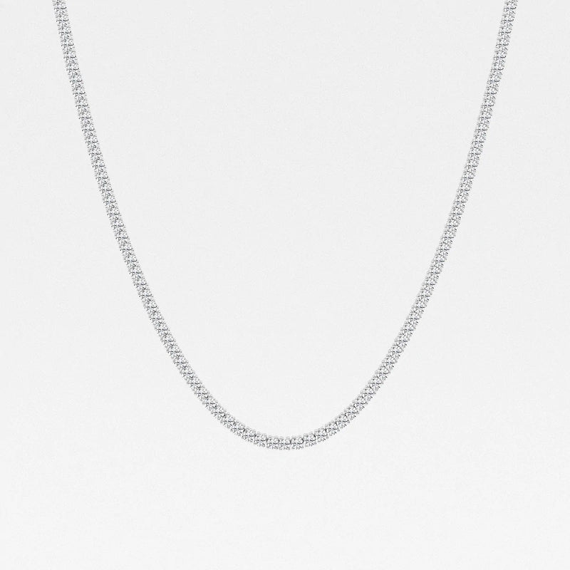 Lab Grown Round Diamond Tennis Necklace