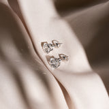 Certified 14 Karat White Gold Lab Grown Oval Shape Diamond Stud Earrings ( starting at 1/2 carat )