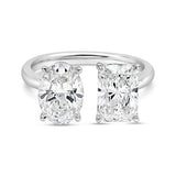 Oval and Radiant Toi et Moi Ring