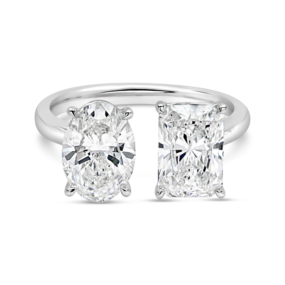 Oval and Radiant Toi et Moi Ring
