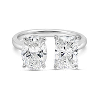 Oval and Radiant Toi et Moi Ring