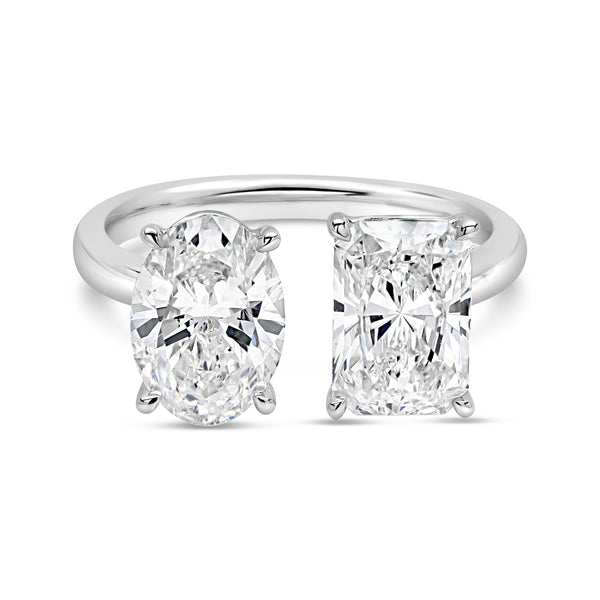Oval and Radiant Toi et Moi Ring