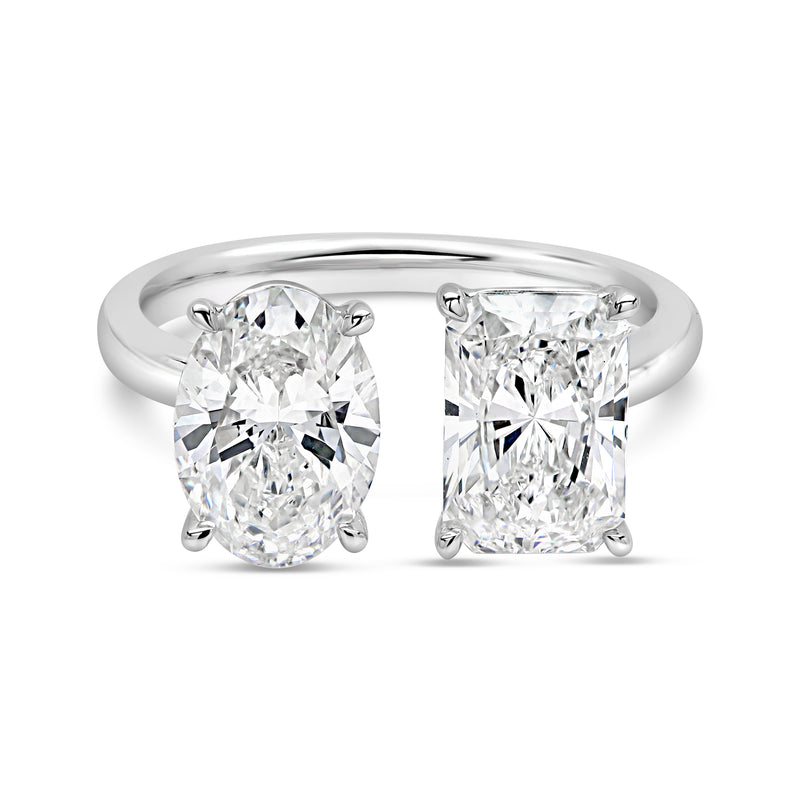 Oval and Radiant Toi et Moi Ring