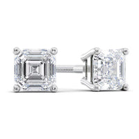 Lab Grown Asscher-Cut Diamond Stud Earrings