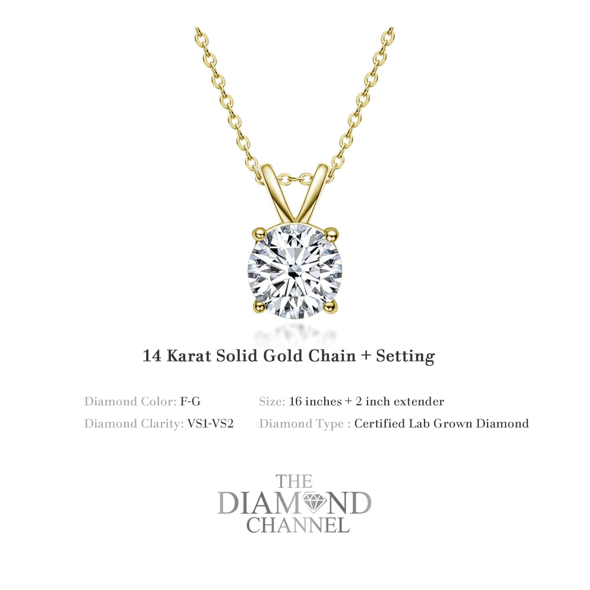 Lab Grown Diamond Pendant Necklace