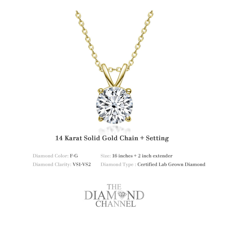 Lab Grown Diamond Pendant Necklace