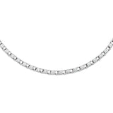 Diamond Station Tennis Necklace (Made in Italy)
