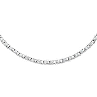 Diamond Station Tennis Necklace (Made in Italy)