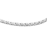 Diamond Station Tennis Necklace (Made in Italy)