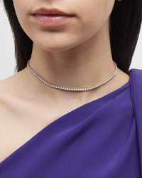Lab Grown Round Diamond Tennis Necklace
