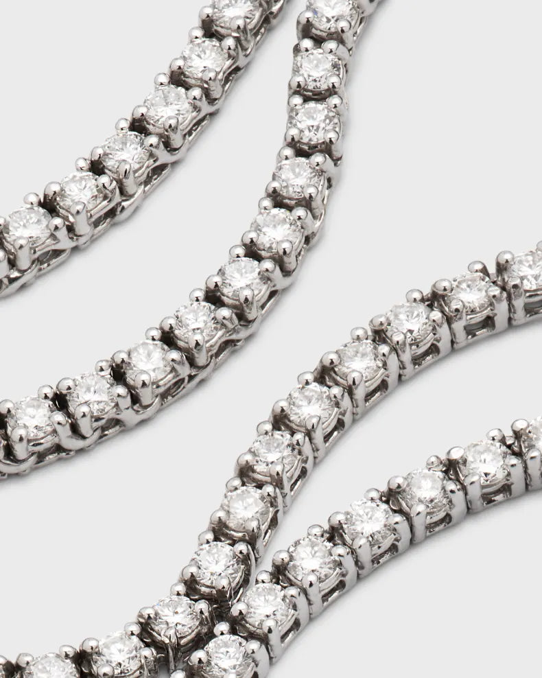 Lab Grown Round Diamond Tennis Necklace