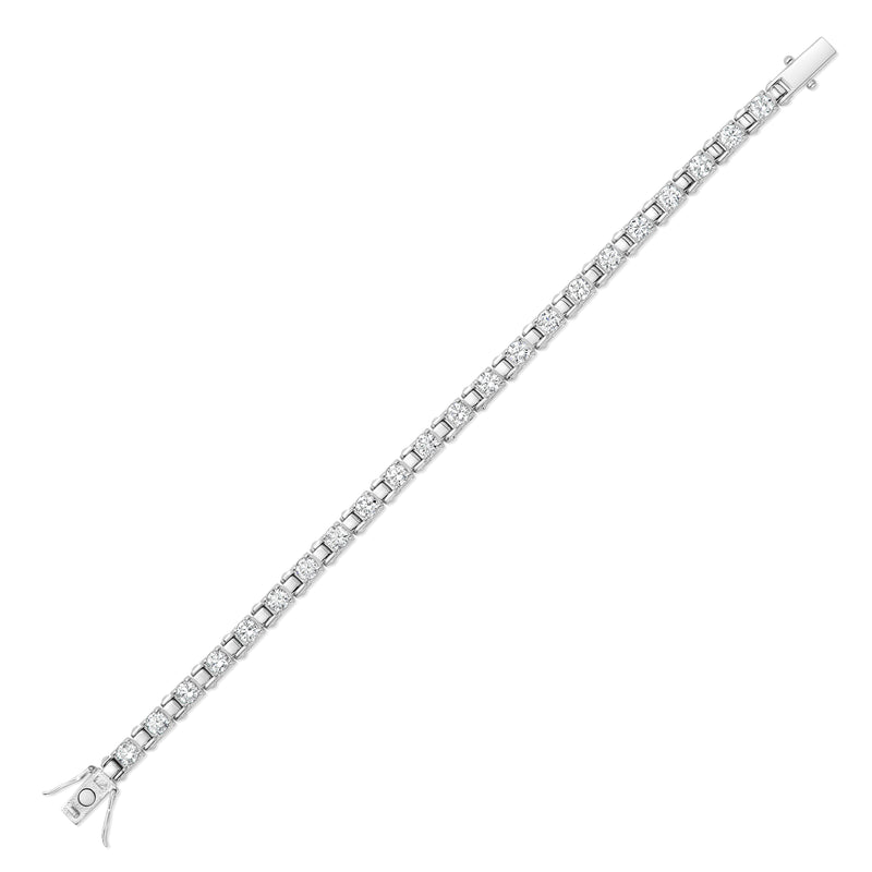 Diamond Station Tennis Bracelet (Made in Italy)