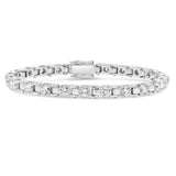 Diamond Station Tennis Bracelet (Made in Italy)