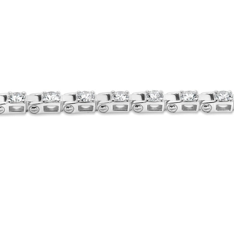 Diamond Station Tennis Bracelet (Made in Italy)