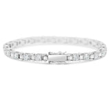 Diamond Station Tennis Bracelet (Made in Italy)